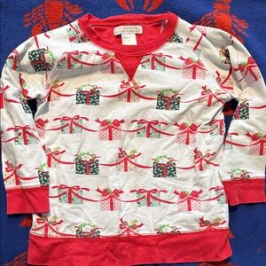 The Beaufort Bonnet Company Red and White Gift Print Sweatshirt